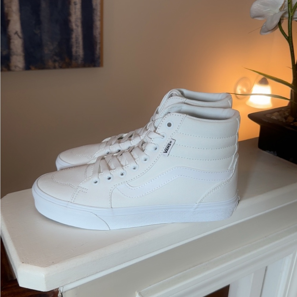 Vans White High-Top Skate Sneakers